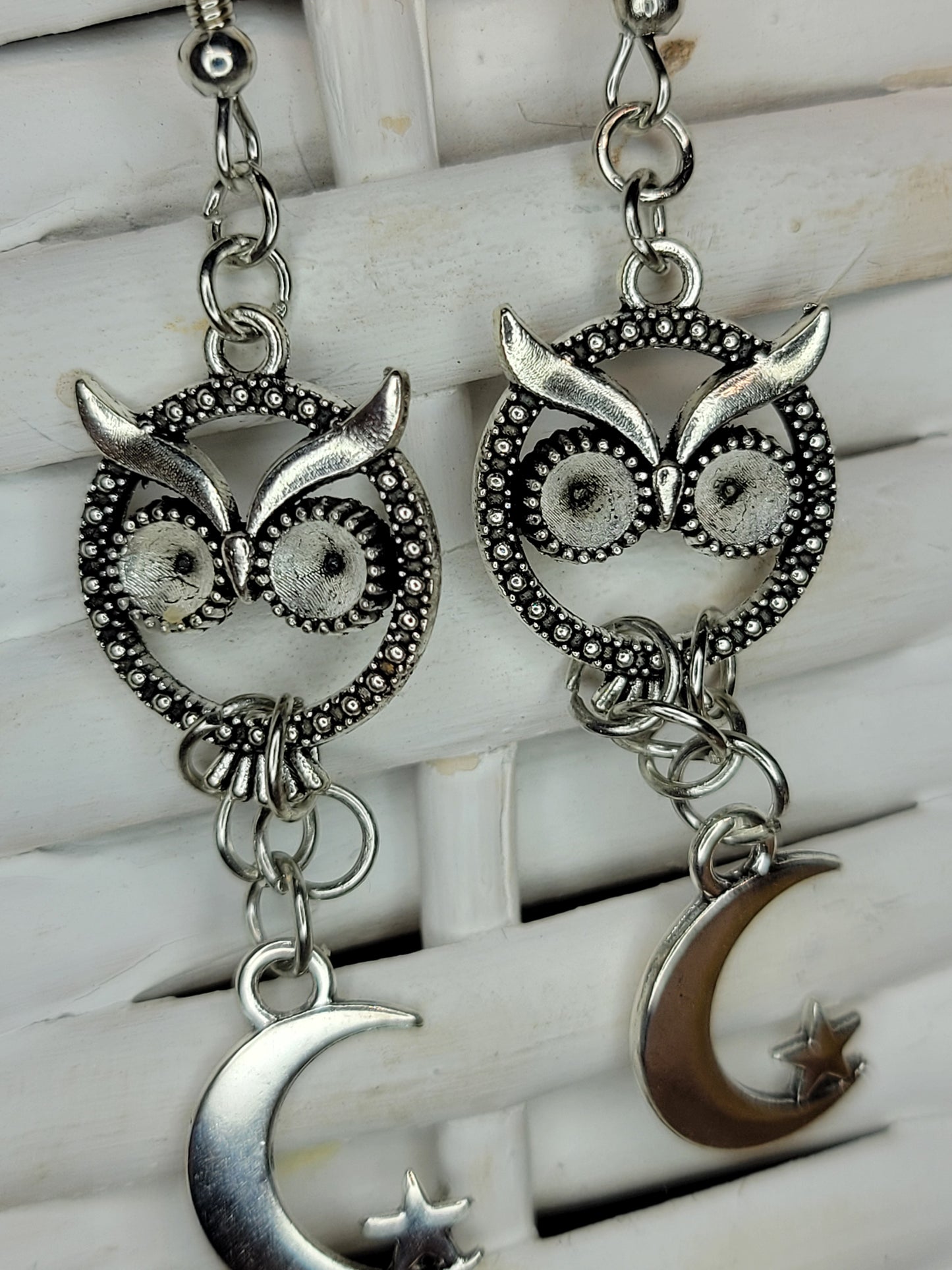 Owl & Moon Earrings