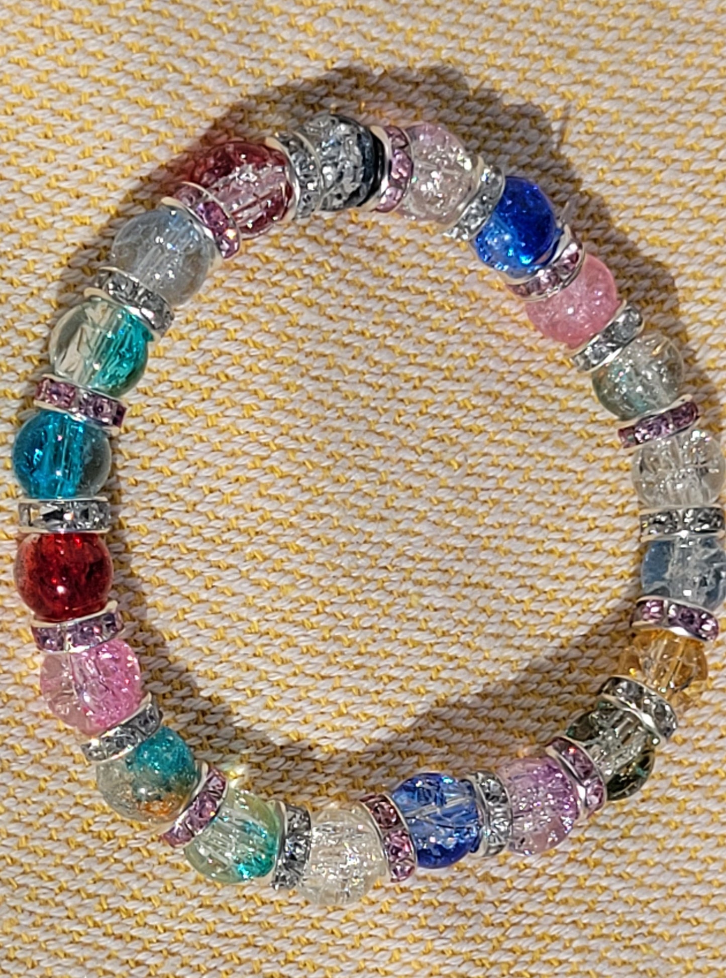 Multi-Colored Glass Bead Bracelet