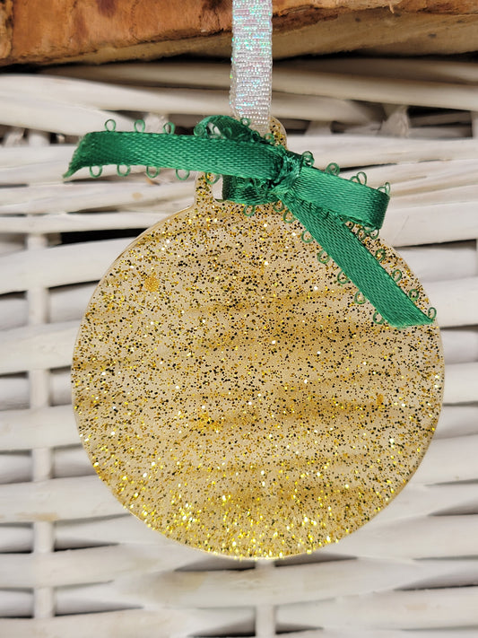 Gold Glitter Ornament - 50% Off