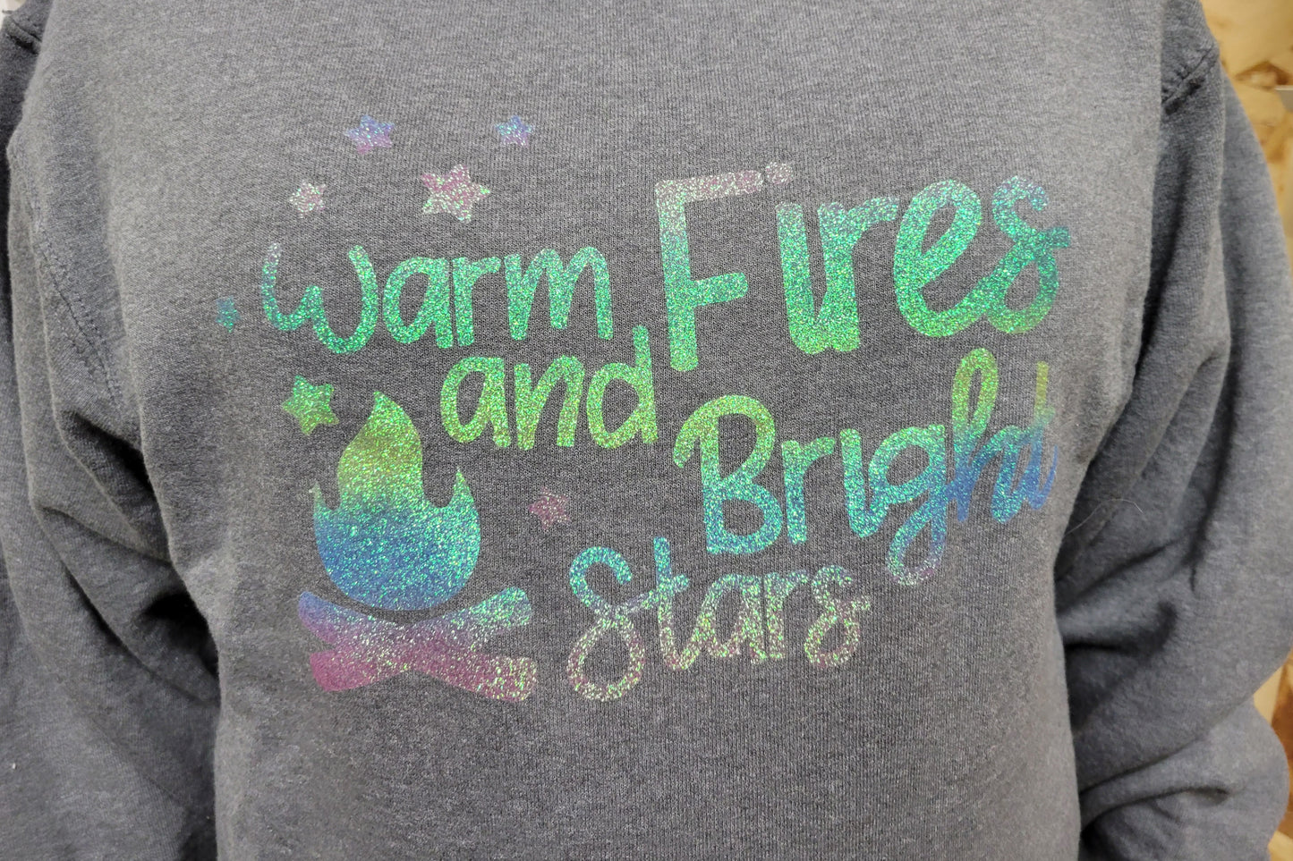 Warm Fires and Bright Stars Sweatshirt