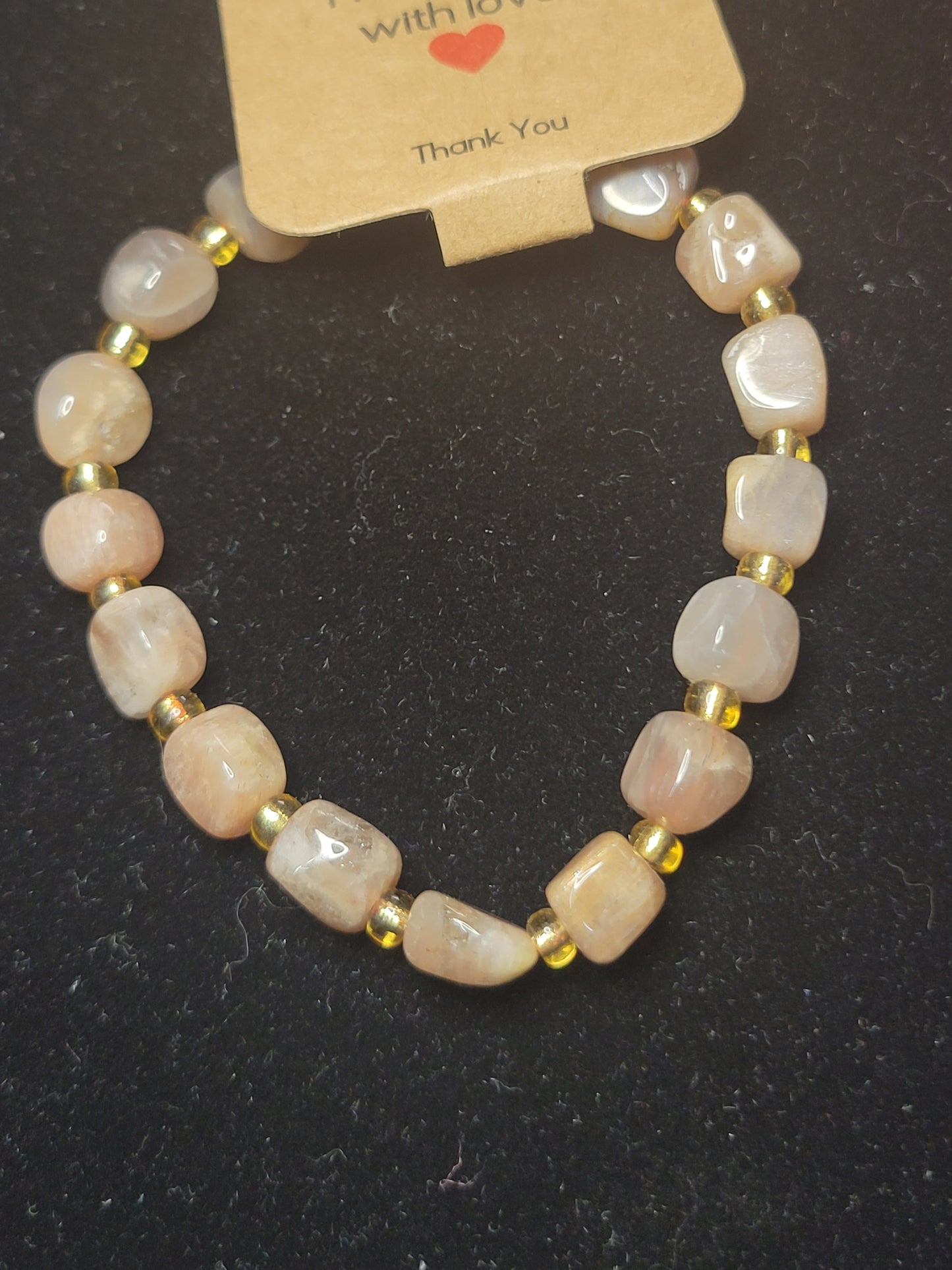 Moonstone Bead Bracelet