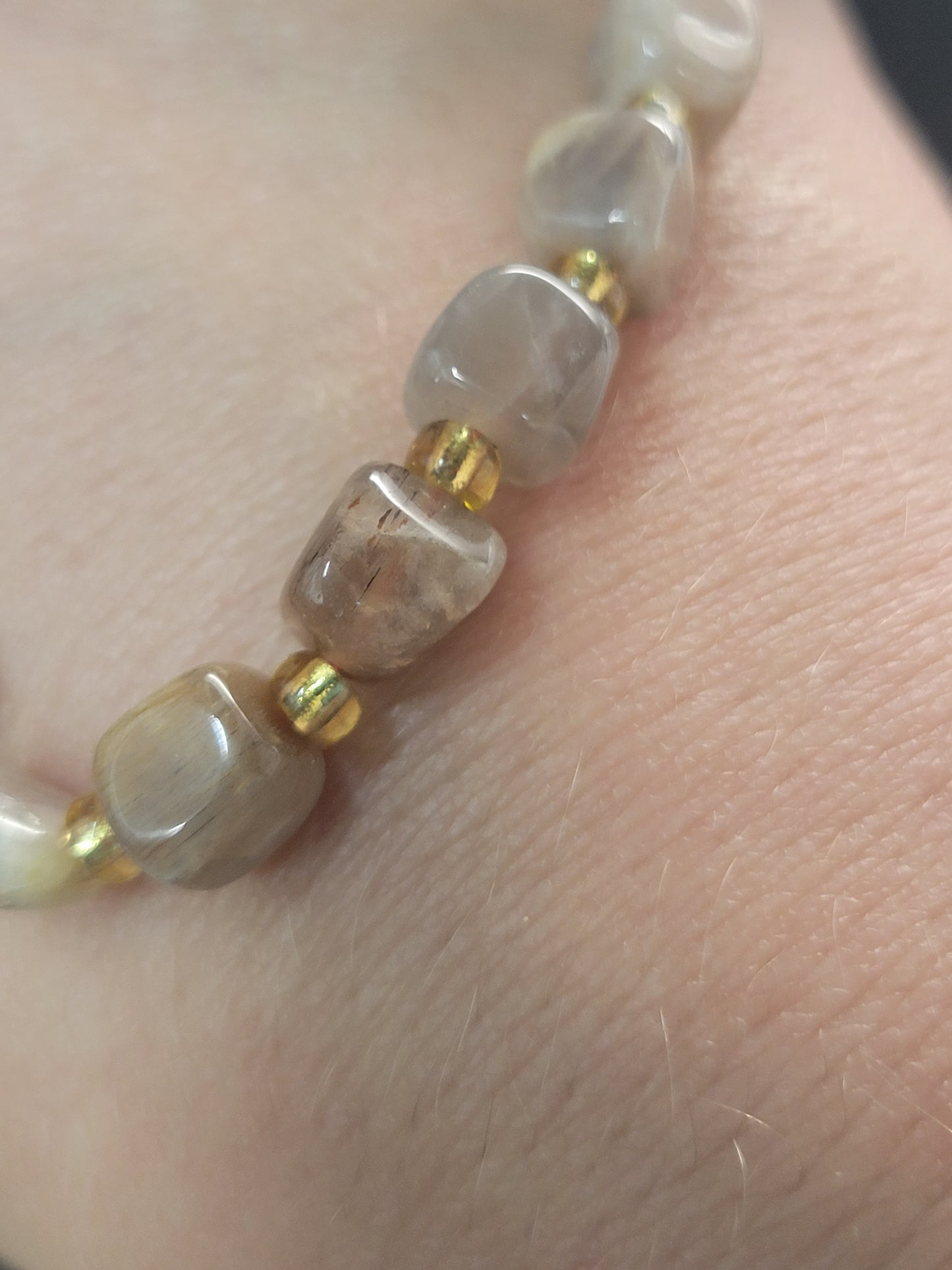 Moonstone Bead Bracelet