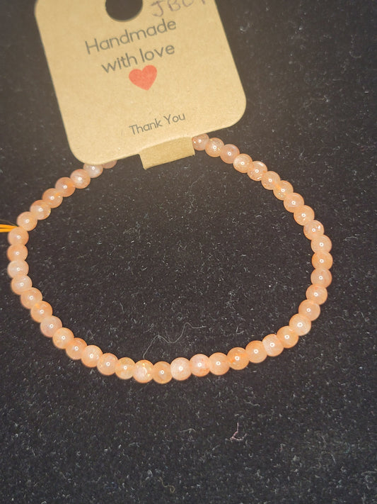 Sunstone Bead Bracelet