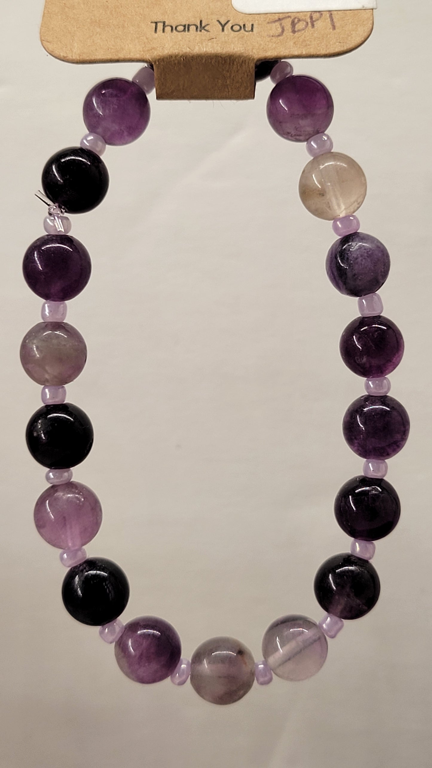 Fluorite & Glass Bead Bracelet