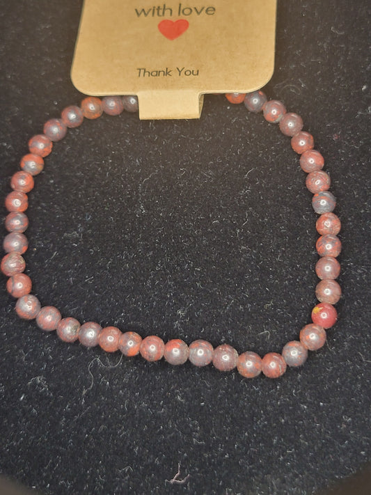 Red Jasper Bead Bracelet