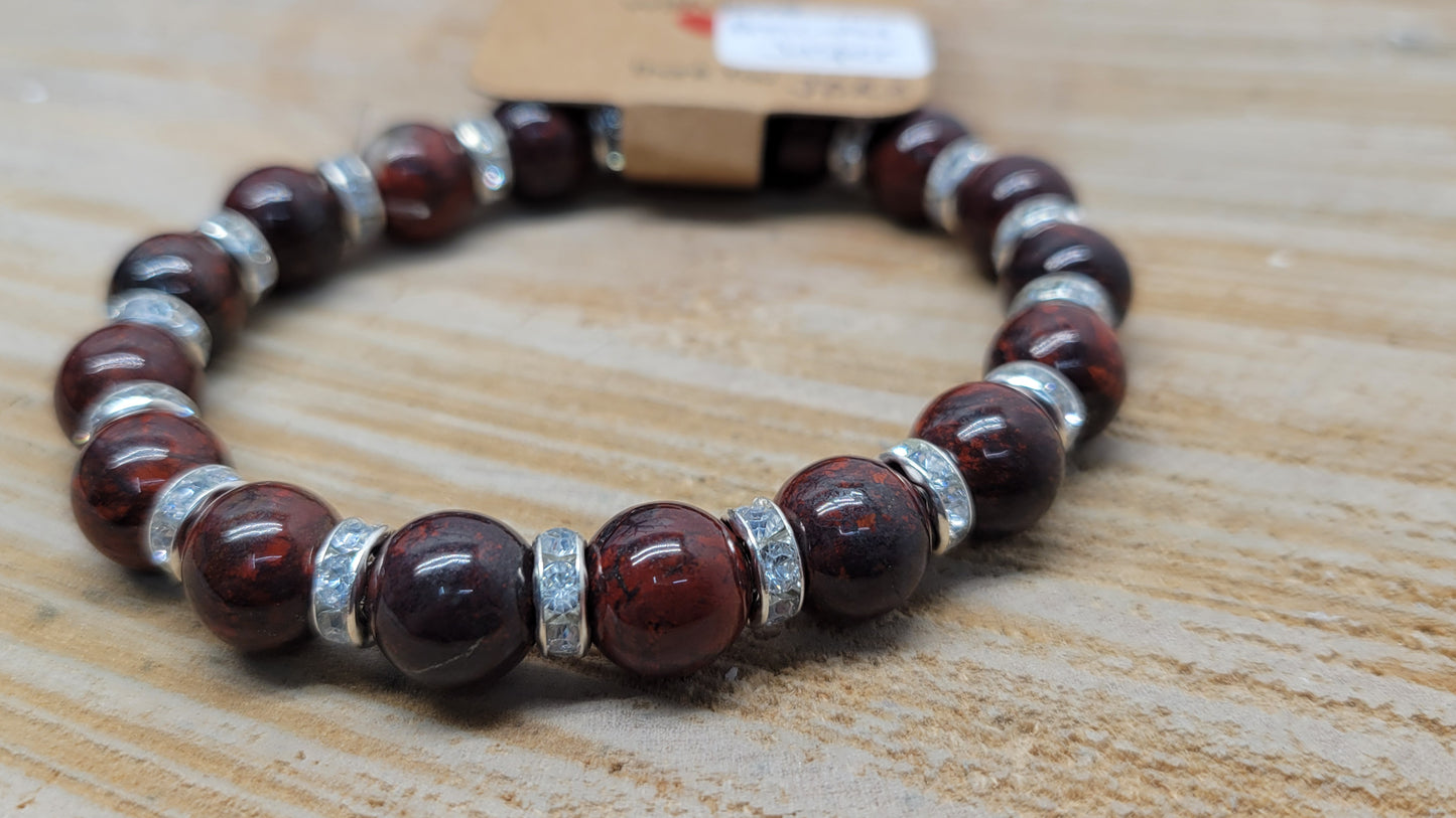 Brecciated Jasper Bead Bracelet