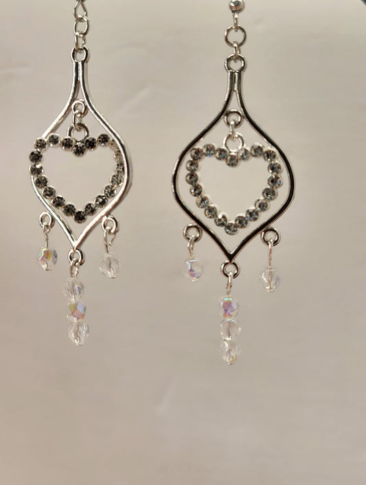 Heart Chandelier Earrings