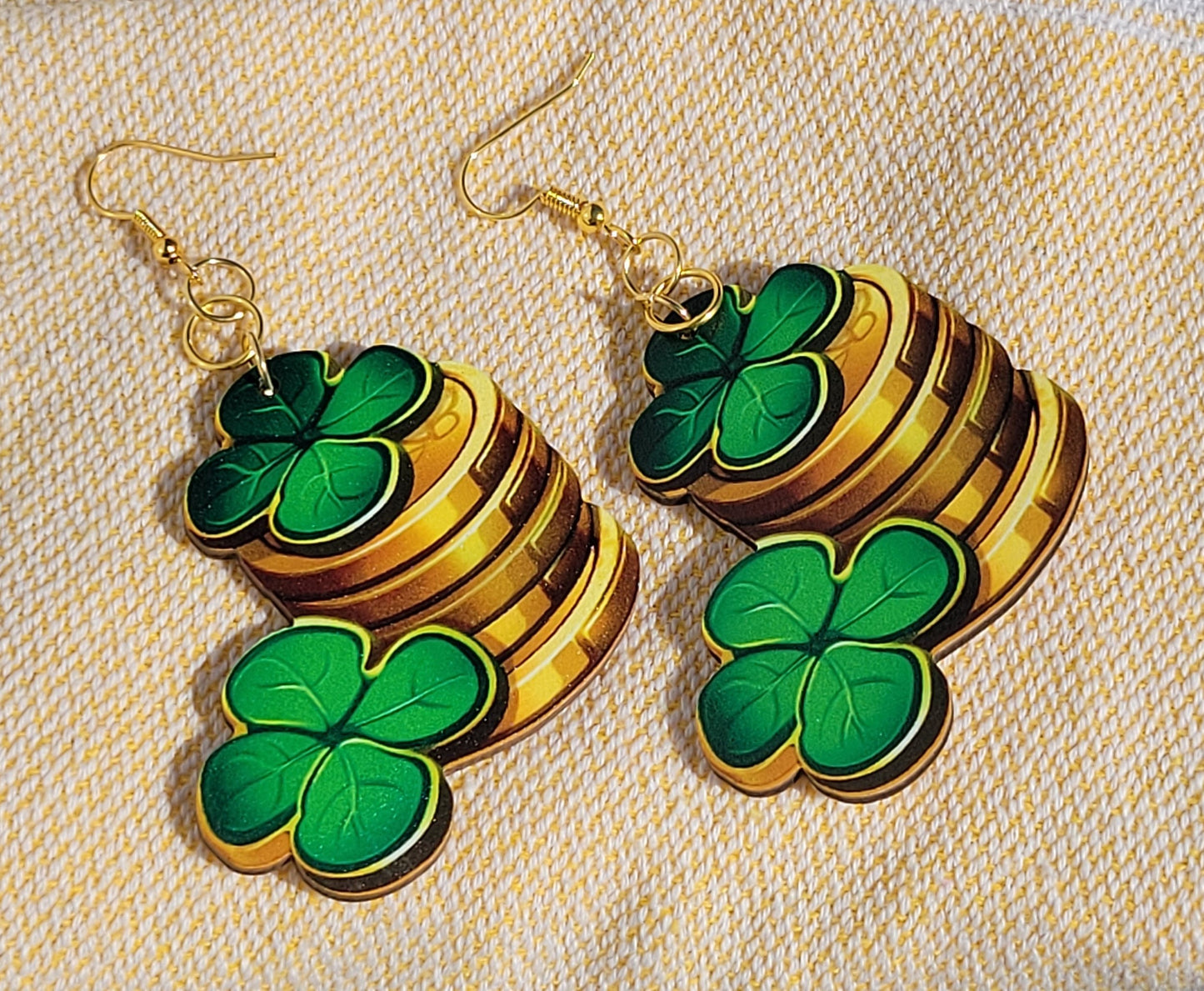 St. Patty's Day Gold Coin Earrings