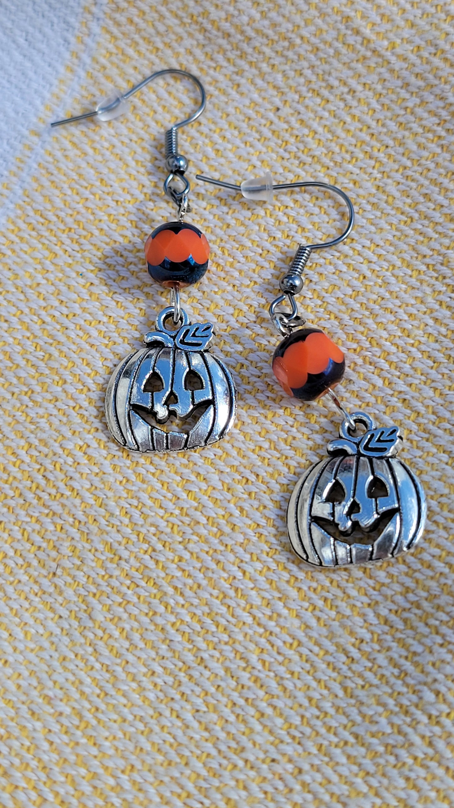 Silver Pumpkin Earrings