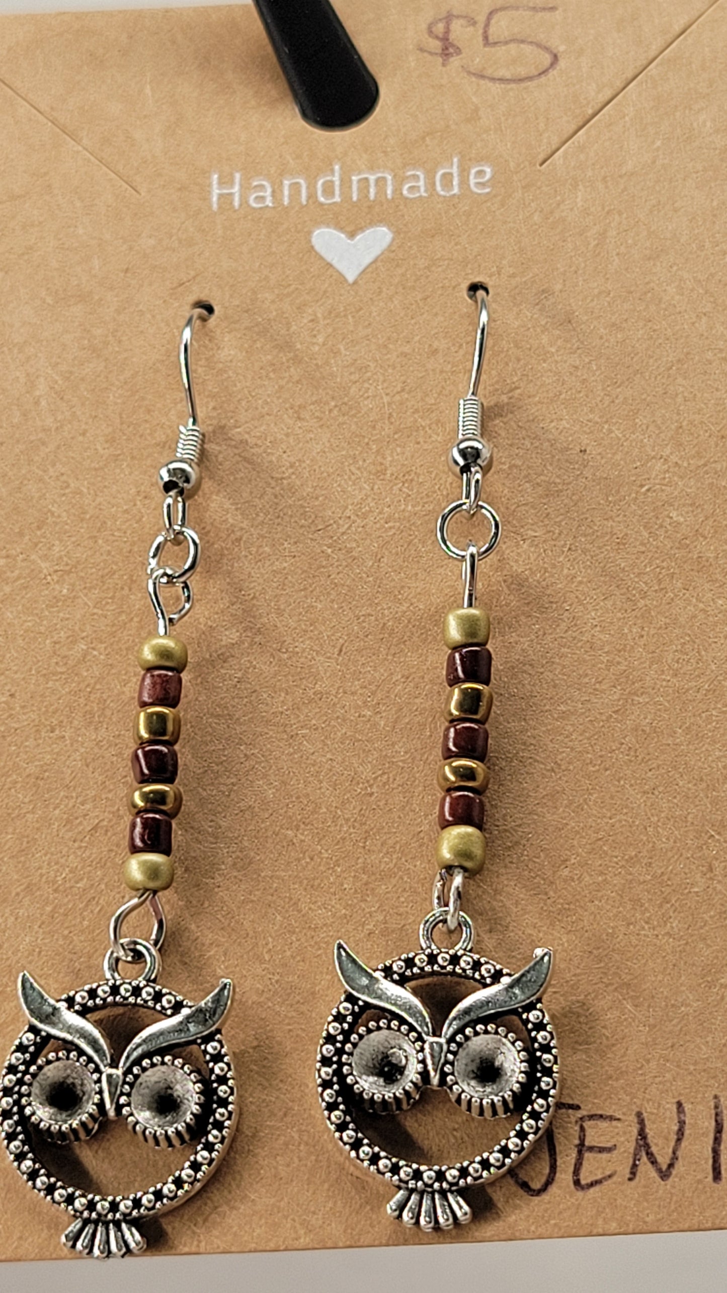 Owl Beaded Earrings