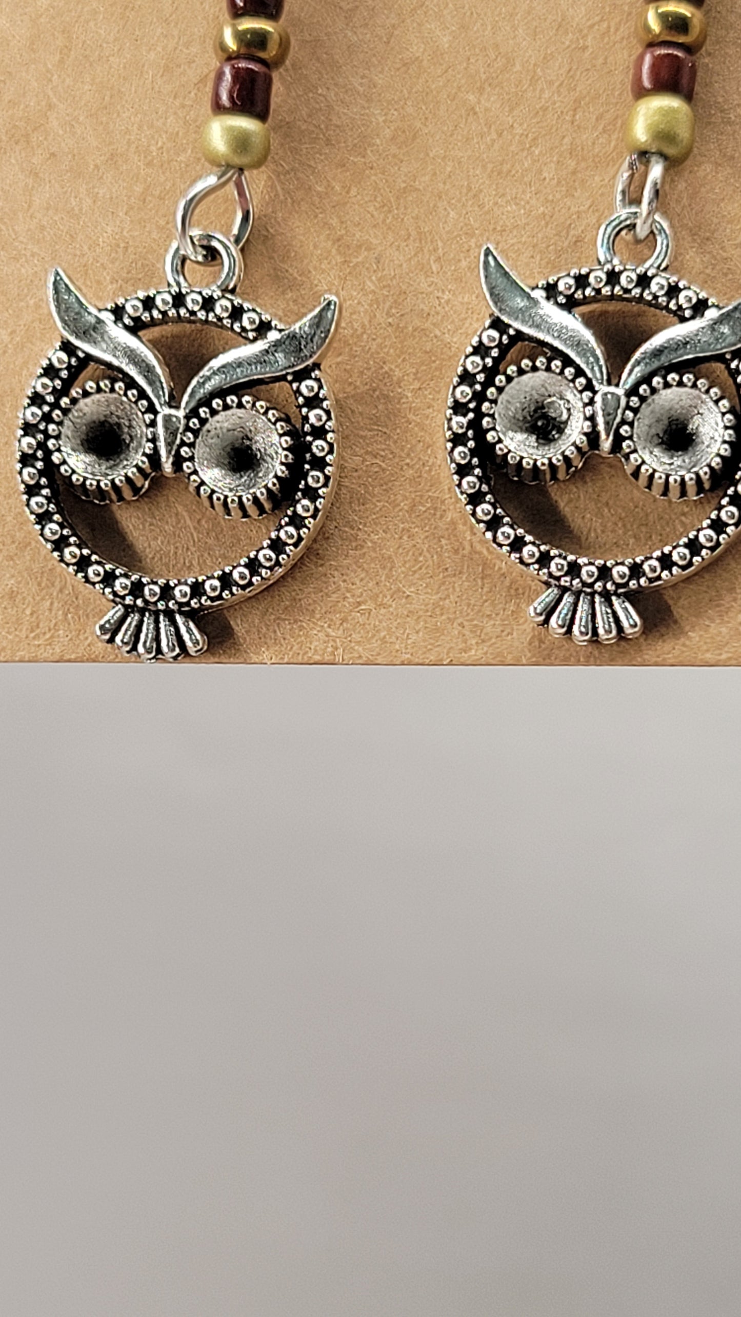 Owl Beaded Earrings