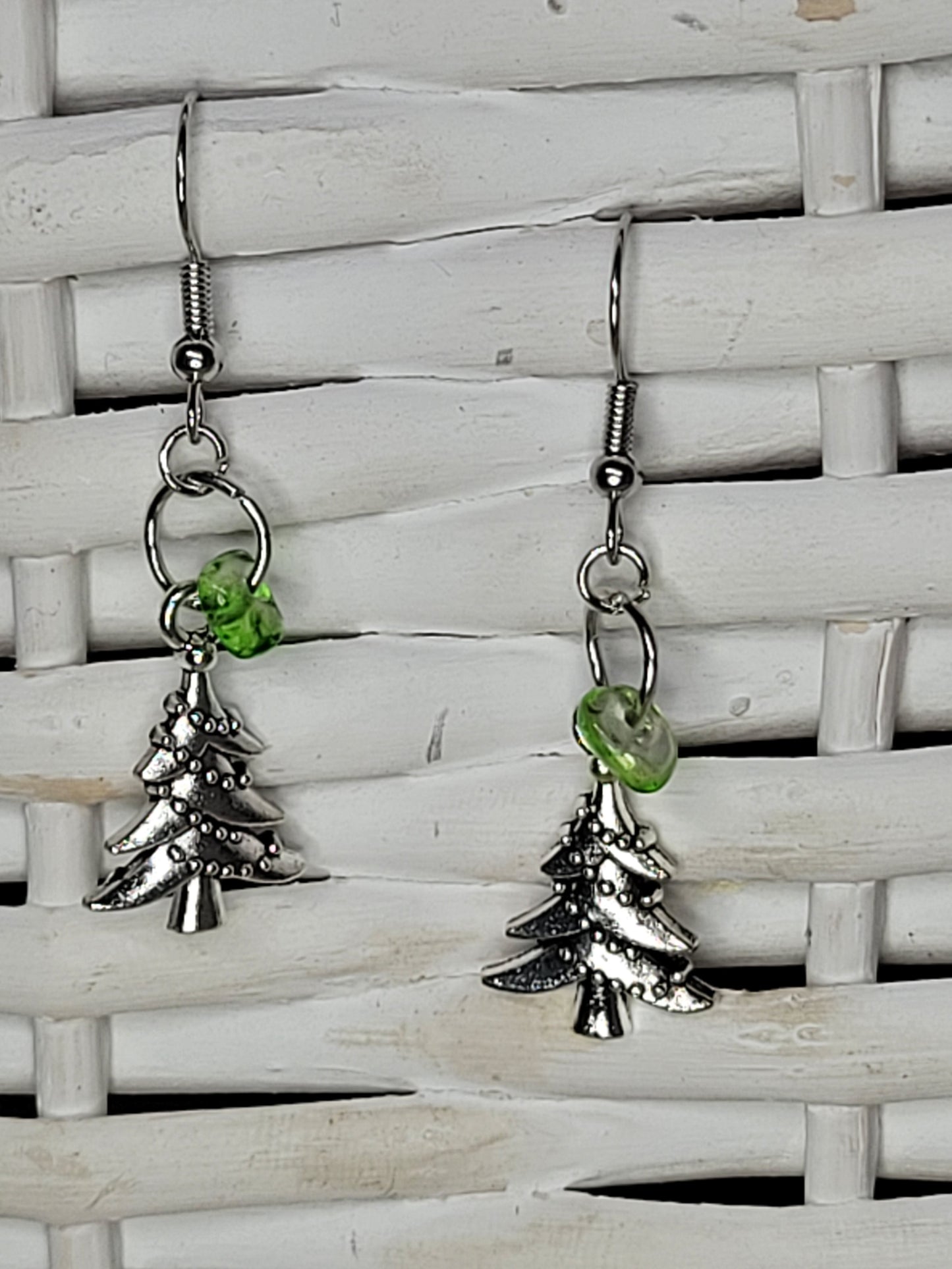 Christmas Tree Dangle Earrings