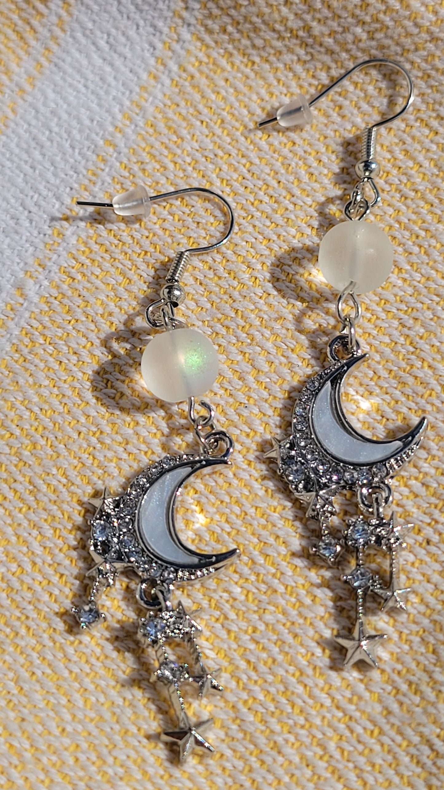 Crescent Moon Dangle Earrings