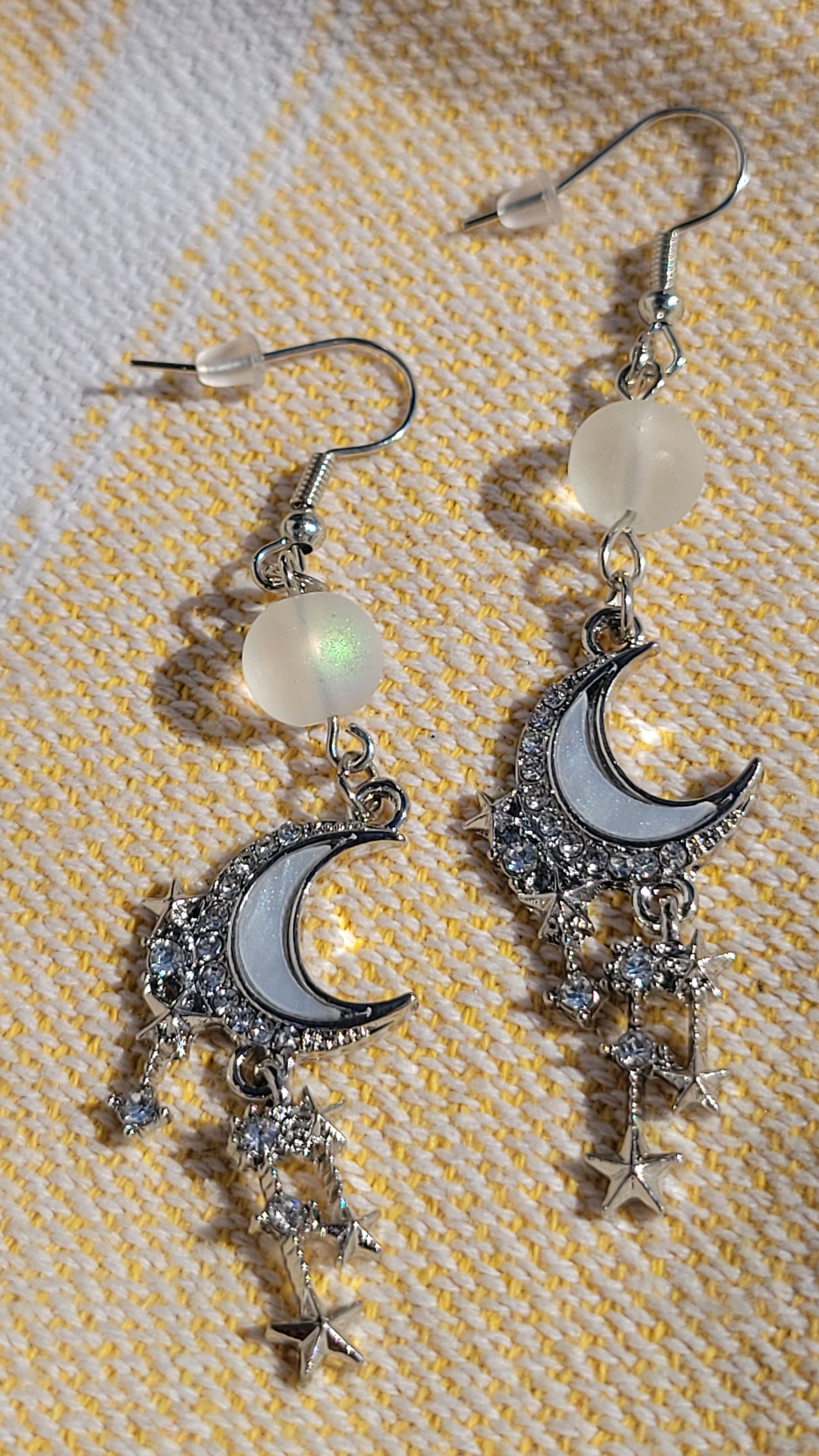 Crescent Moon Dangle Earrings