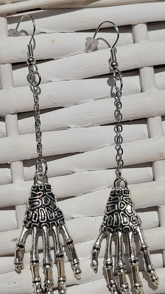 Skeleton Hand Dangle Earrings