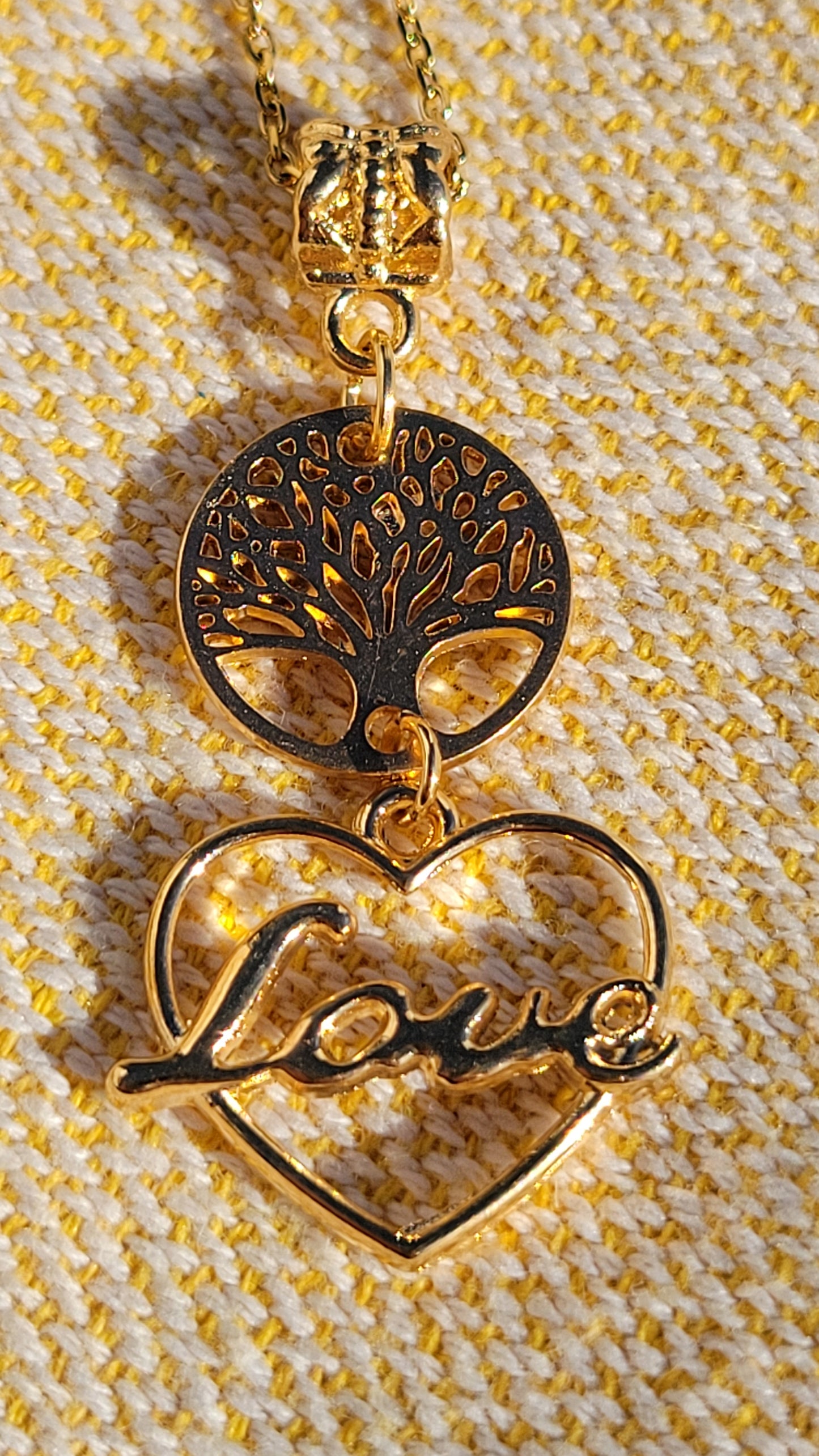 Tree of Life & Love Goldplated Necklace