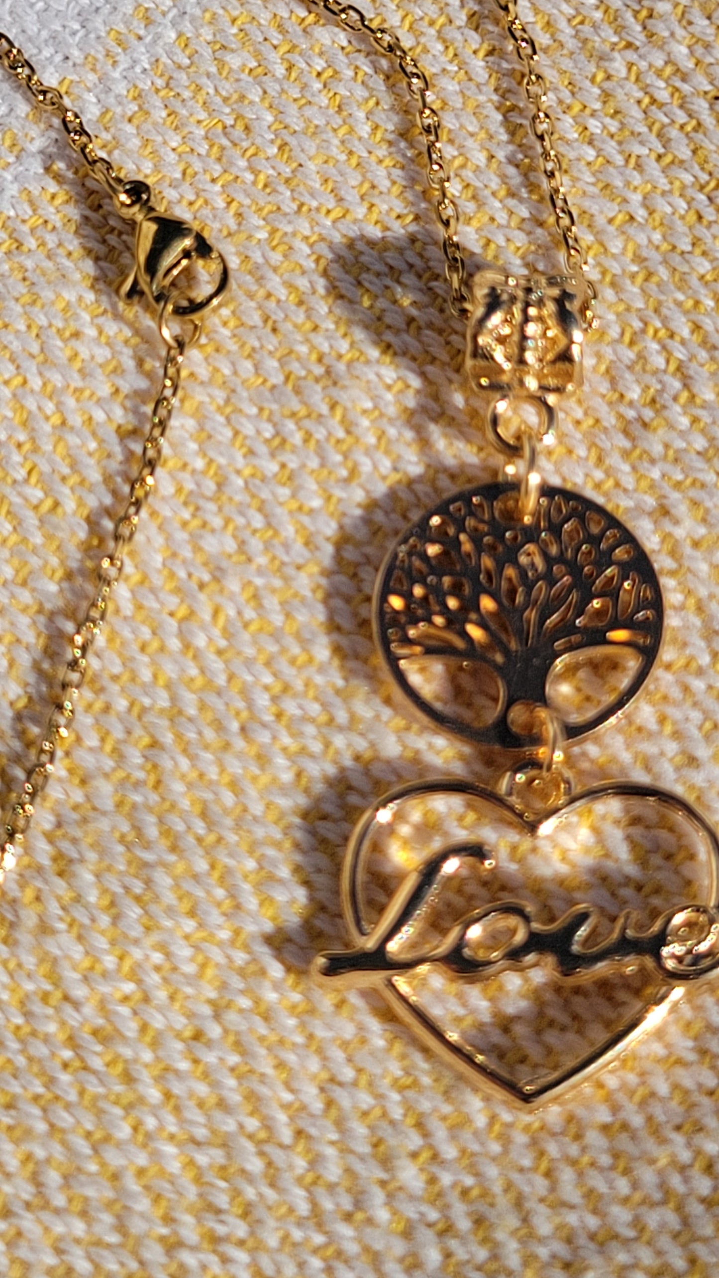 Tree of Life & Love Goldplated Necklace