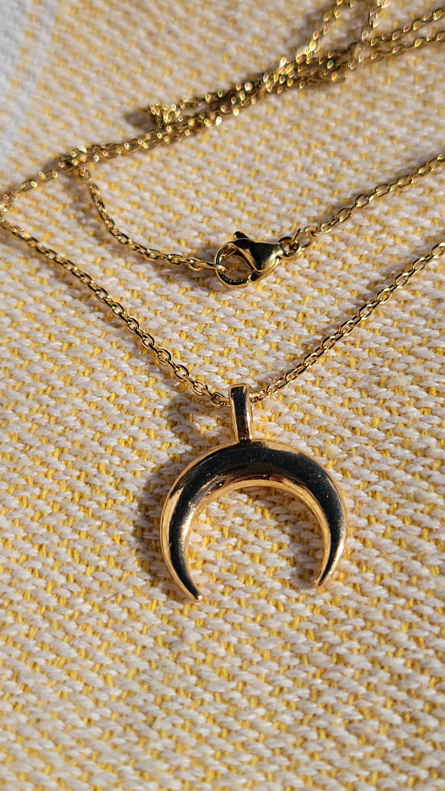 Gold Crescent Moon Necklace