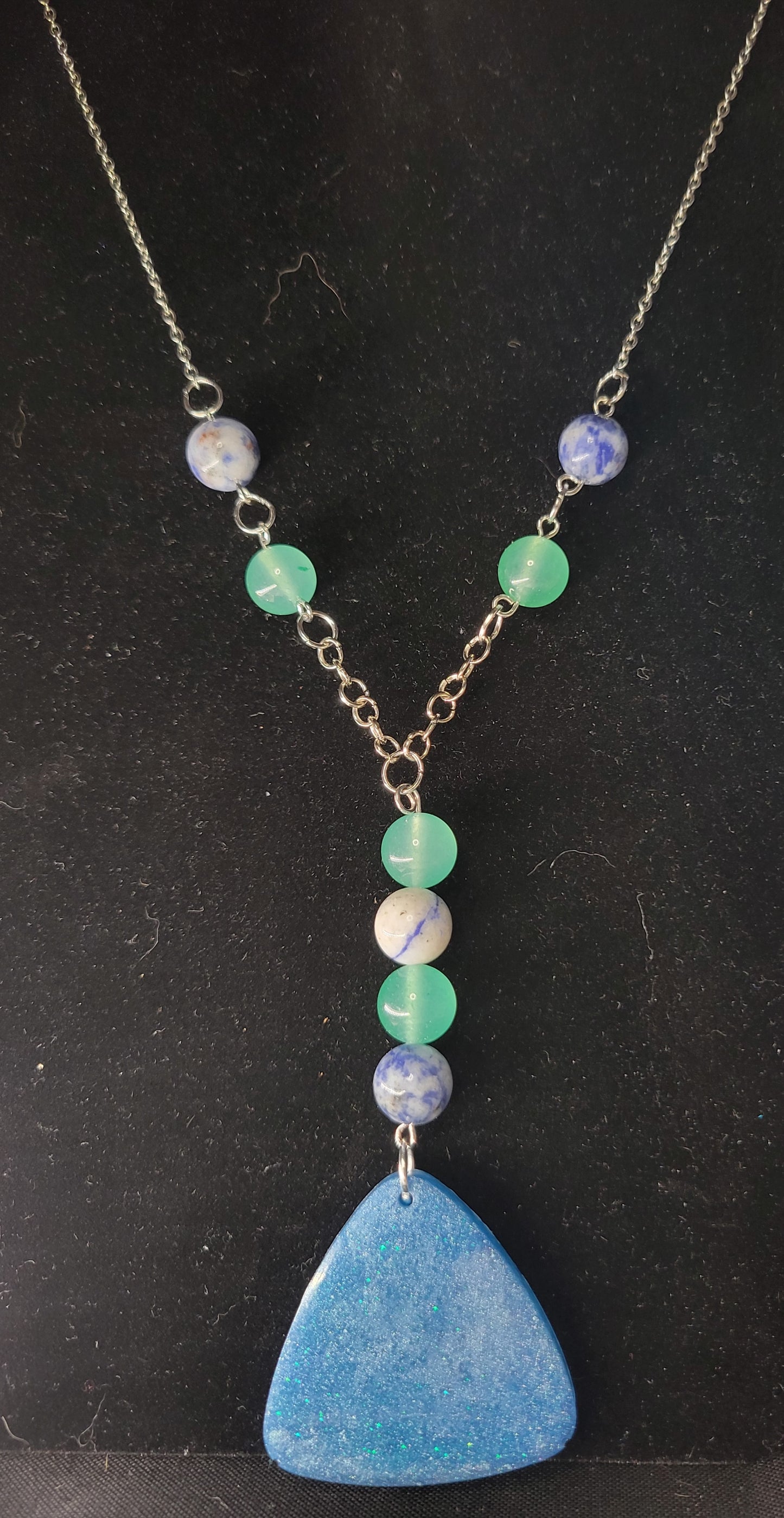 Elegant Sodalite & Green Aventurine Necklace