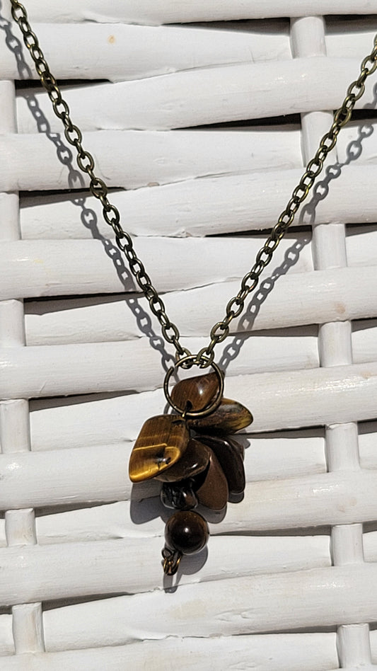 Tiger's Eye Ring Necklace