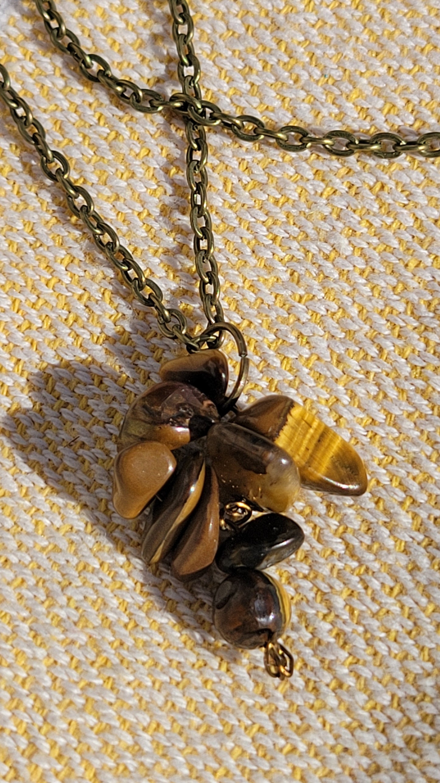 Tiger's Eye Ring Necklace