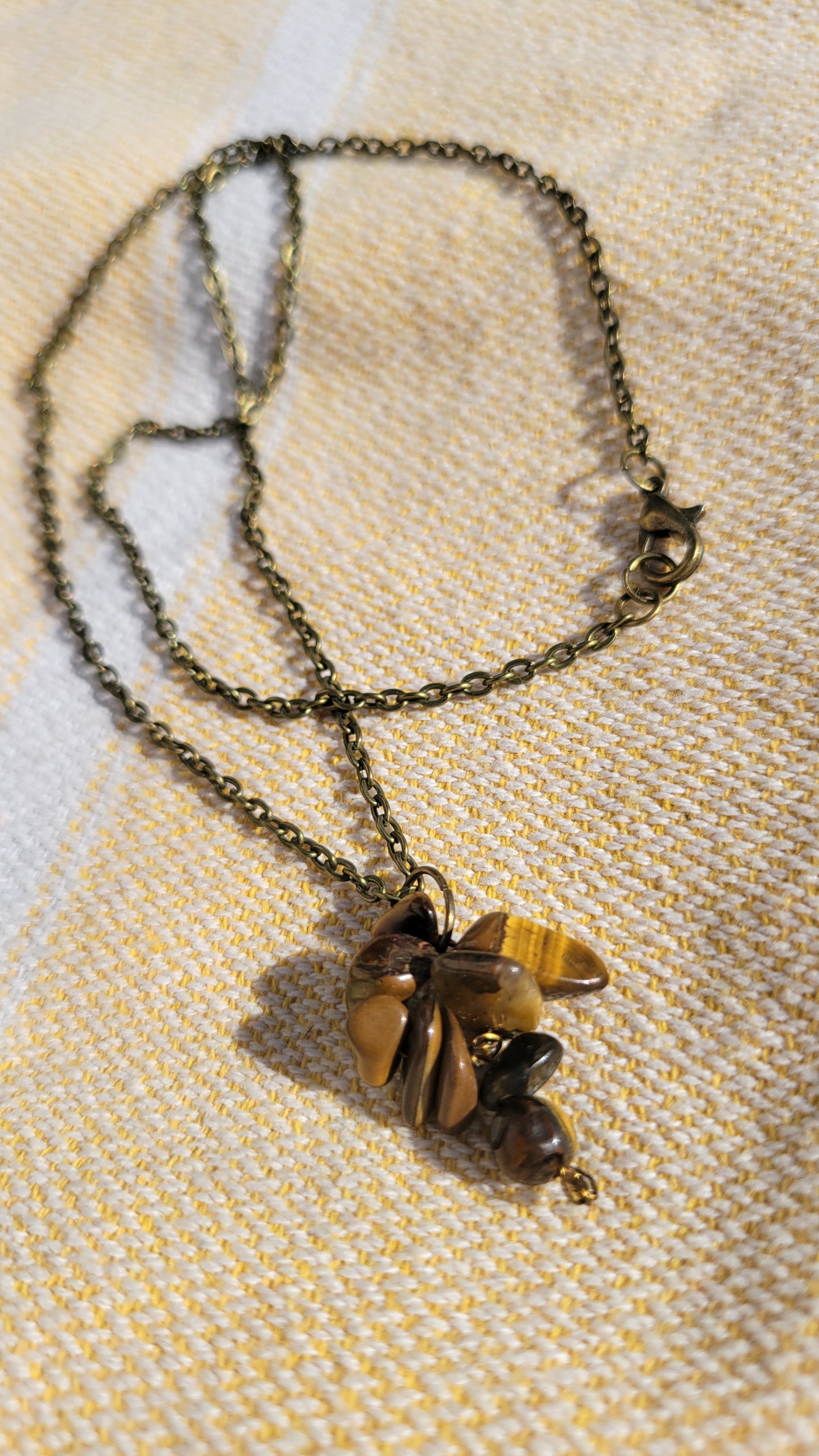 Tiger's Eye Ring Necklace