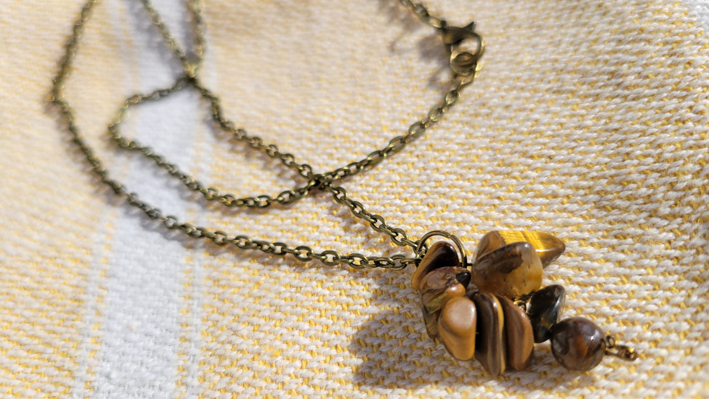 Tiger's Eye Ring Necklace