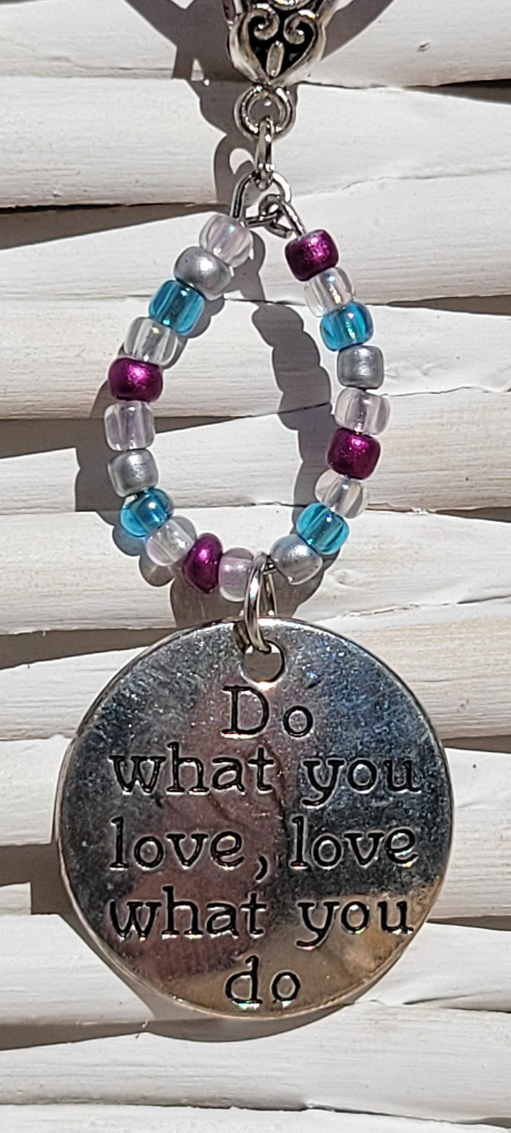 Statement Beaded Necklace - "Do what you love"