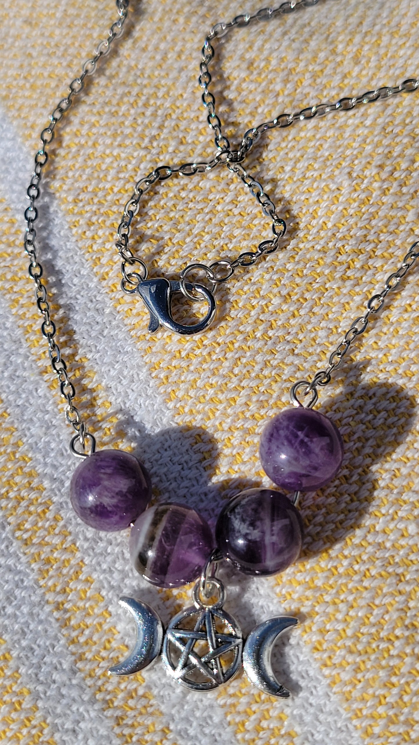 Triple Moon Amethyst Necklace