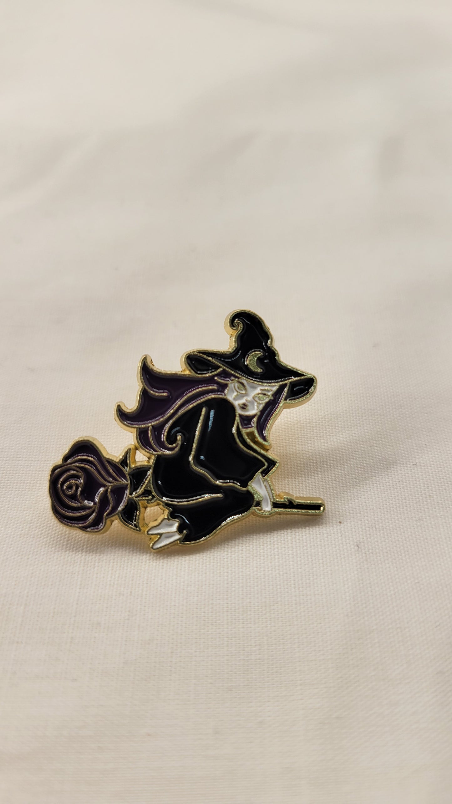 Witch on Broom Pin